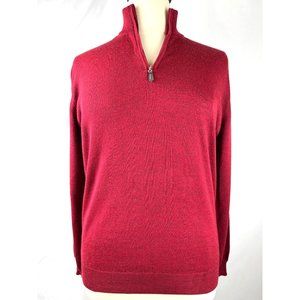 Neiman Marcus Merino Wool blend Quarter Zip Sweater, Men’s Size Large